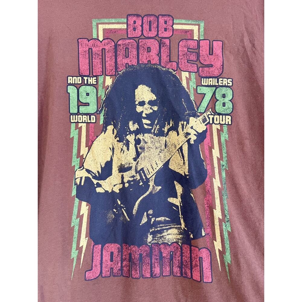 ZION 1978 Bob Marley & The Wailers World Tour Long Sleeve JAMMIN T-Shirt Men's M